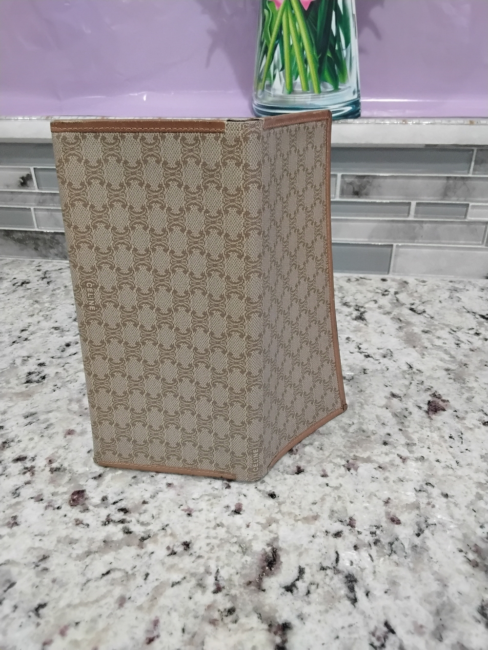 Vintage Celine Triomphe Canvas Long Wallet with Tan Trim - Picture 15 of 16